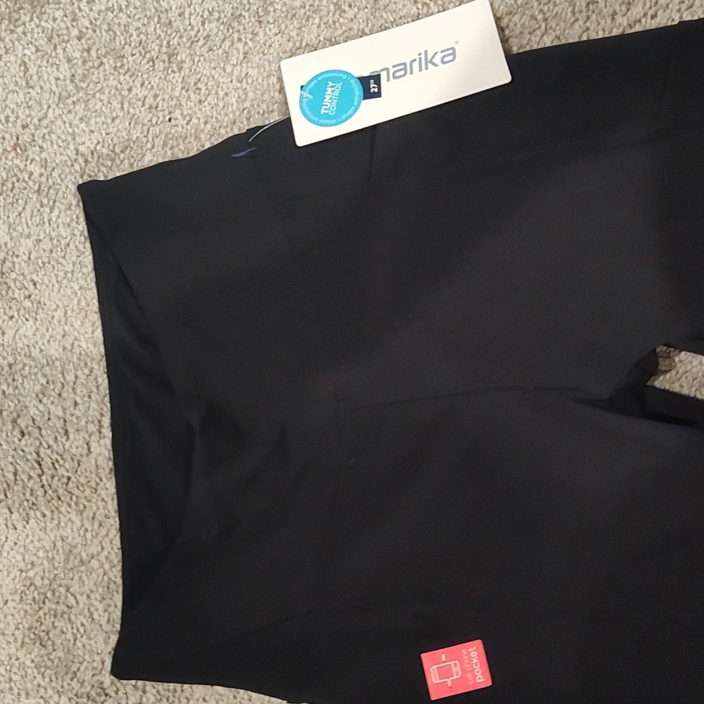 Black Leggings Yoga Pants Marika M 27" - Picture 2 of 5